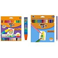 BIC Kids Oil Pastels Ceras Blandas -- Blíster de 24 unidades + Tropicolors Lápices de (2-9mm) -- Blíster de 24 Unidades…